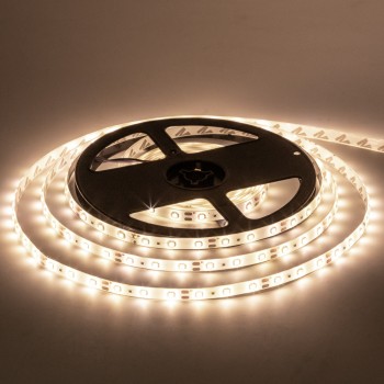 Led лента 12В теплая белая smd2835 60LED/m IP20, 1м