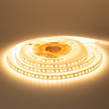 Led лента 12В теплая белая smd2835 120LED/m IP20, 1м