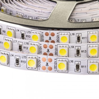 Led лента 12В белая AVT smd5050 60LED/m IP65, 1м
