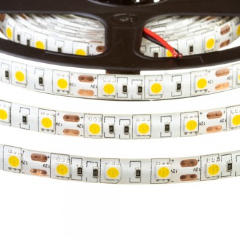 Led лента 12В теплая белая smd5050 60LED/m IP65, 1м