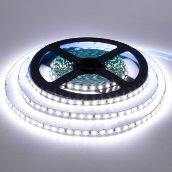 Led лента 12В узакая 5 мм холодная белая AVT smd2835 120LED/m IP20, 1м