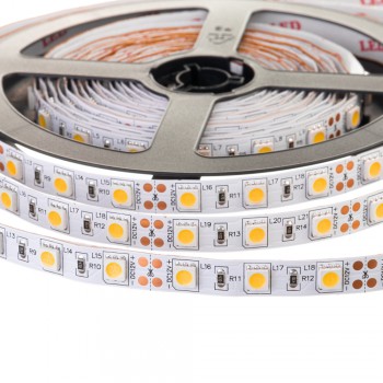 Led лента 12В теплая белая AVT smd5050 60LED/m IP65, 1м