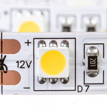 Led лента 12В теплая белая Motoko smd5050 60LED/m IP20, 1м