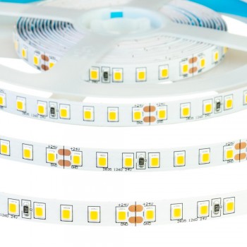 Led лента AVT 24В холодная белая smd2835 126LED/m IP20, 1м