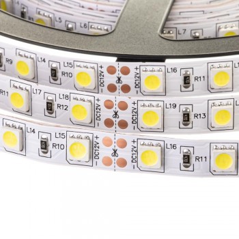 Светодиодная лента белая 24V smd5050 60LED/м IP65