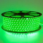 Led лента 220В зеленая smd2835 120LED/m 12W IP65, 1м