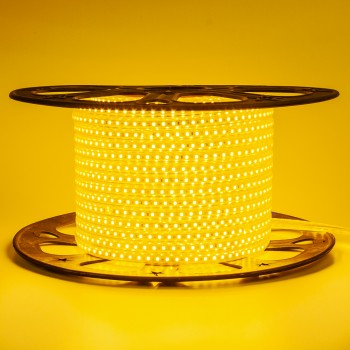 Led лента 220В желтая AVT smd2835 120LED/m 4W IP65, 1м