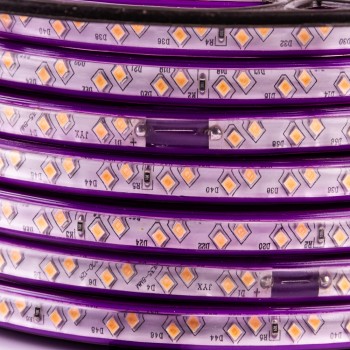 Led лента 220В розовая smd2835 120LED/m 12W IP65, 1м