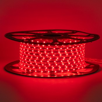 Лед лента 220 В красная smd 2835 48led/м 6Вт/м IP65, 1м