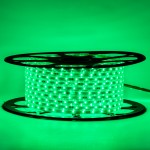 Мигающая led лента 220 В зеленая smd 2835 48led/м 6Вт/м IP65, 1м