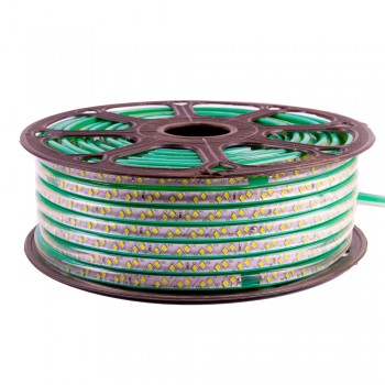 Led лента 220В зеленая smd2835 120LED/m 12W IP65, 1м