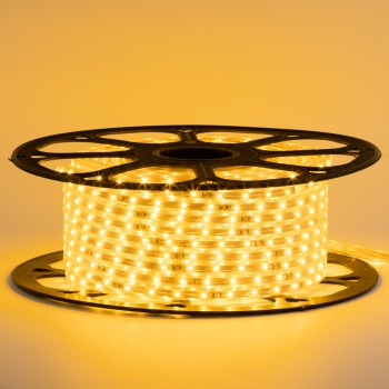 Лед лента 220 В желтая smd 2835 48led/м 6Вт/м IP65, 1м