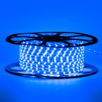 Мигающая led лента 220 В синяя smd 2835 48led/м 6Вт/м IP65, 1м