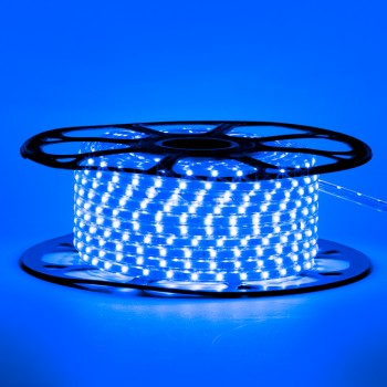 Мигающая led лента 220 В синяя smd 2835 48led/м 6Вт/м IP65, 1м