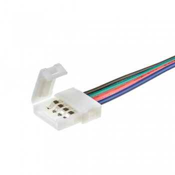 Led коннектор RGB 10 mm (провод+зажим)