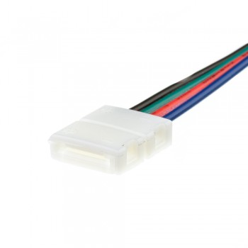 Led коннектор RGB 10 mm (провод+2 зажима)