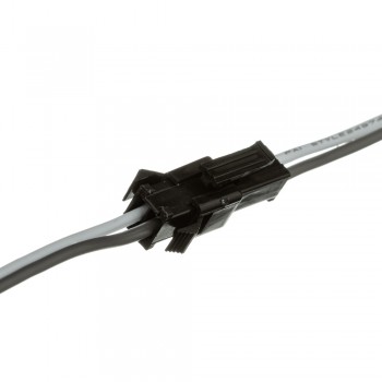 Led коннектор 2pin серый (20см провод) с зажимом (комплект папа + мама)