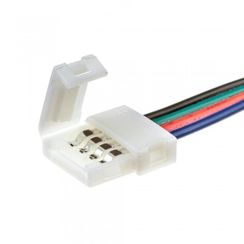 Led коннектор RGB 10 mm (провод+2 зажима)