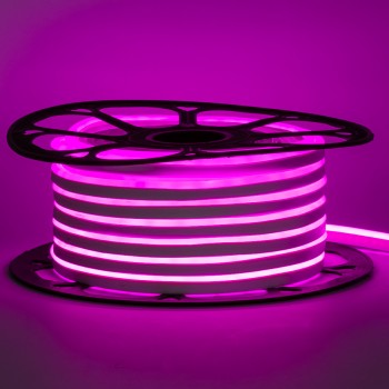 Неоновая лента светодиодная розовая 12V 6х12 AVT-smd2835 120LED/м 11Вт/м IP65