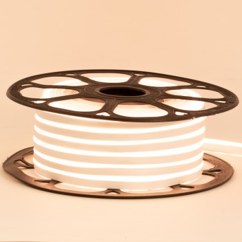 Led неон 12В белый теплый 8х16 пвх smd2835 120LED/m 6W IP65, 1м