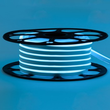 Led неон 12В голубой 8х16 пвх smd2835 120LED/m 6W IP65, 1м