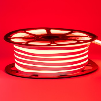 Неоновая лента светодиодная красная 12V 6х12 AVT-smd2835 120LED/м 11Вт/м IP65