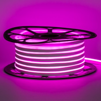 Led неон 12В розовый 8х16 пвх smd2835 120LED/m 6W IP65, 1м