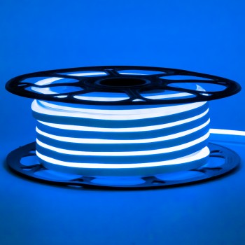 Неоновая лента светодиодная синяя 12V 6х12 AVT-smd2835 120LED/м 11Вт/м IP65