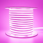 Led неон 220В розовый AVT smd2835 120LED/m 7W IP65, 1м