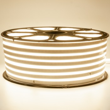 Led неон 220В белый теплый smd2835 120LED/m 12W IP65, 1м