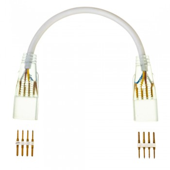 Соединитель для Led неона 220В AVT smd5050 (2 разъема+2 шт. 4pin) с проводом