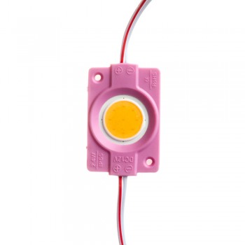 Модуль СОВ 12V розовый 1led 2.4Вт круг IP65