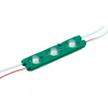 Модуль светодиодный зеленый 12в smd5730 3LED 1.5Вт герметичный