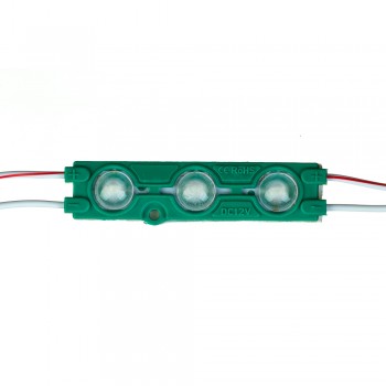 Модуль светодиодный зеленый 12в smd5730 3LED 1.5Вт герметичный