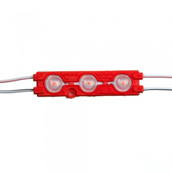 Модуль светодиодный красный 12в smd5730 3LED 1.5Вт герметичный