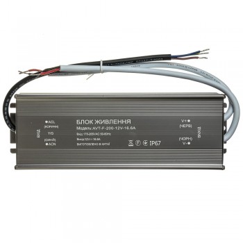 Блок питания питания NEW AVT-12V влагозащита IP65 16,66А - 200W