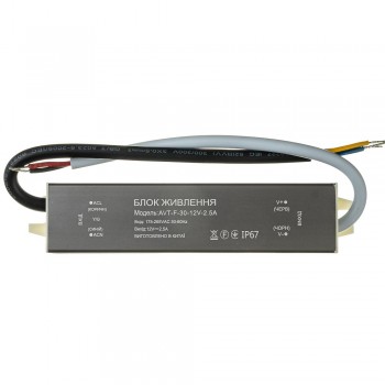 Блок питания питания NEW AVT-12V влагозащита IP65 2.5А - 30W