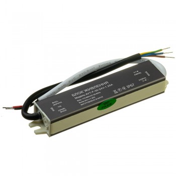 Блок питания питания NEW AVT-24V влагозащита IP65 1.25А - 30W