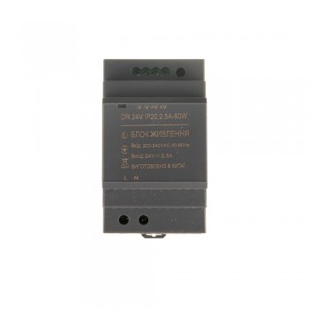 Блок питания на DIN-рейку 24V 2,5А 60W IP20 DR