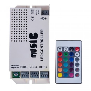 Контроллер музыкальный RGB 9А 108Вт (RR 24 кнопки)