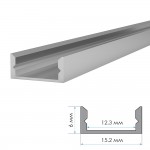 LED профиль ПФ-18/2 анодированный накладной матовый с рассеивателем (комплект) 2м
