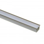 Led профиль врезной глубокий 12мм без покрытия матовый рассеиватель (комплект)2м ПФ-23/1