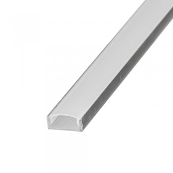 LED профиль ПФ-18 анодированный накладной с рассеивателем (комплект) 2м