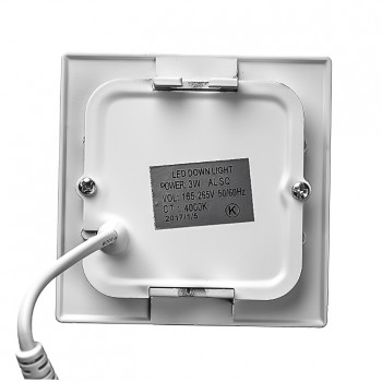 Led светильник точечный 3Вт 4000К квадратный IP20