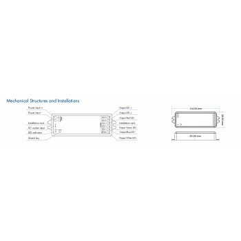 LED-контролер DEYA 12-24VDC, 4A*4CH (VP)