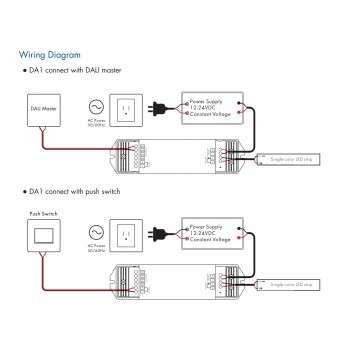 LED-димер DEYA 12-24VDC, 15A*1CH DT6 (DA1)
