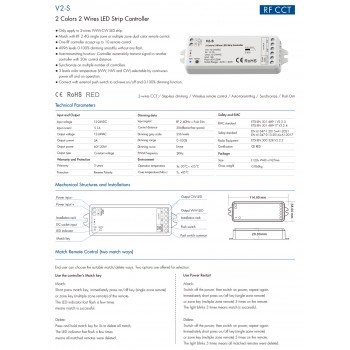 LED-контролер DEYA RF CCT 12-24VDC, PUSH-DIM (V2-S)
