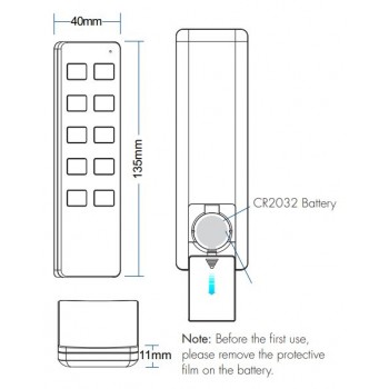 Пульт DEYA ZigBee CCT-контролера на 1 зону (R2(WZS)-Black)