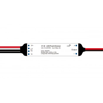 LED-контролер DEYA 12-24VDC, 3A*1CH, PUSH-DIM (V1-N)