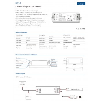 LED-димер DEYA 12-48VDC, 8.5A*1CH DT6 (DA1-S)